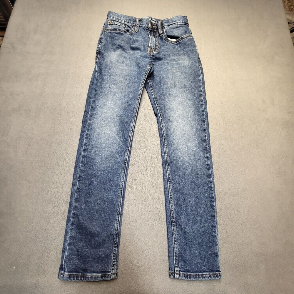 Old Navy Jeans Mens 27x28 Blue Skinny Leg Distressed Denim Stretch